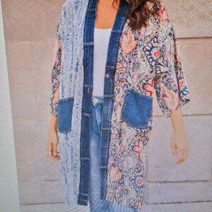 SHANNON PASSERO KIMONO CARDIGAN  0/S.  NWT